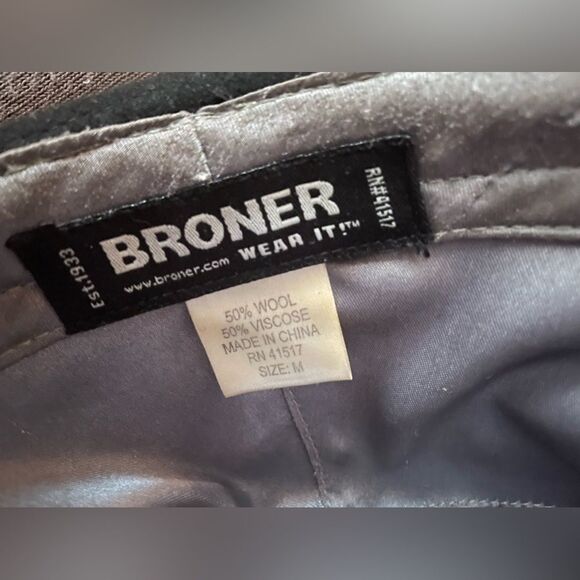 Broner Wool Blend Fedora Hat Black M - Picture 5 of 6